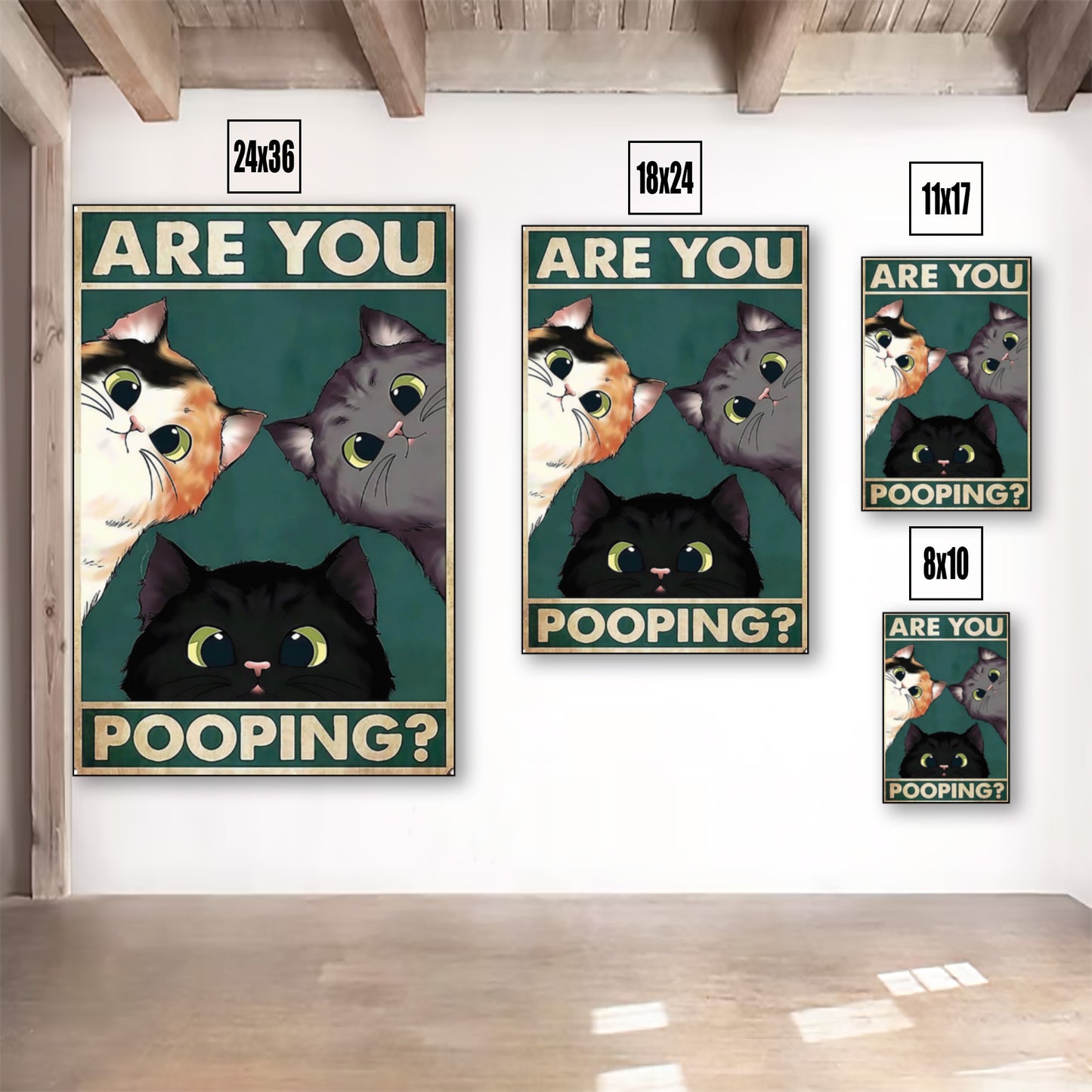 AreYouPoopingCatsPosterListingImage-MultiUpVarSizeRoom