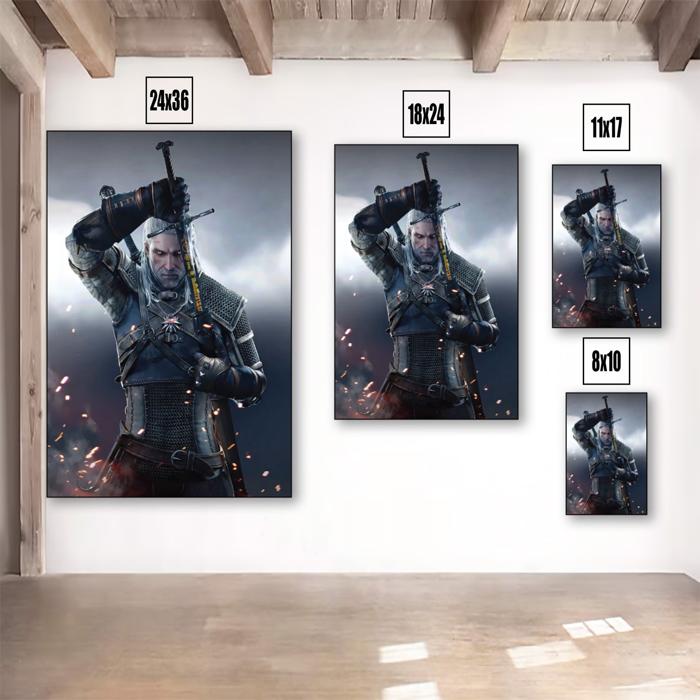 WitcherGeraltSwordPullPosterListingImage-MultiUpVarSizeRoom