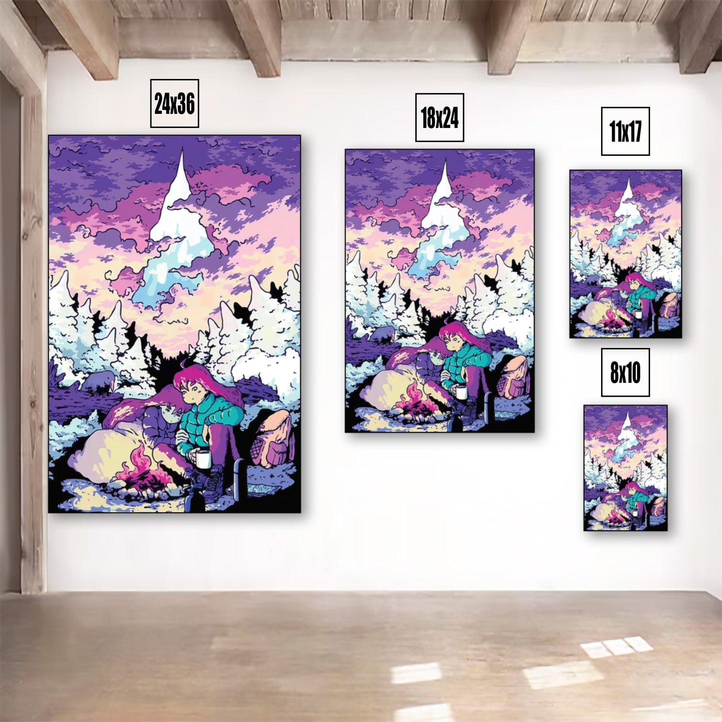 CelesteCampFireHugPosterListingImage-MultiUpVarSizeRoom