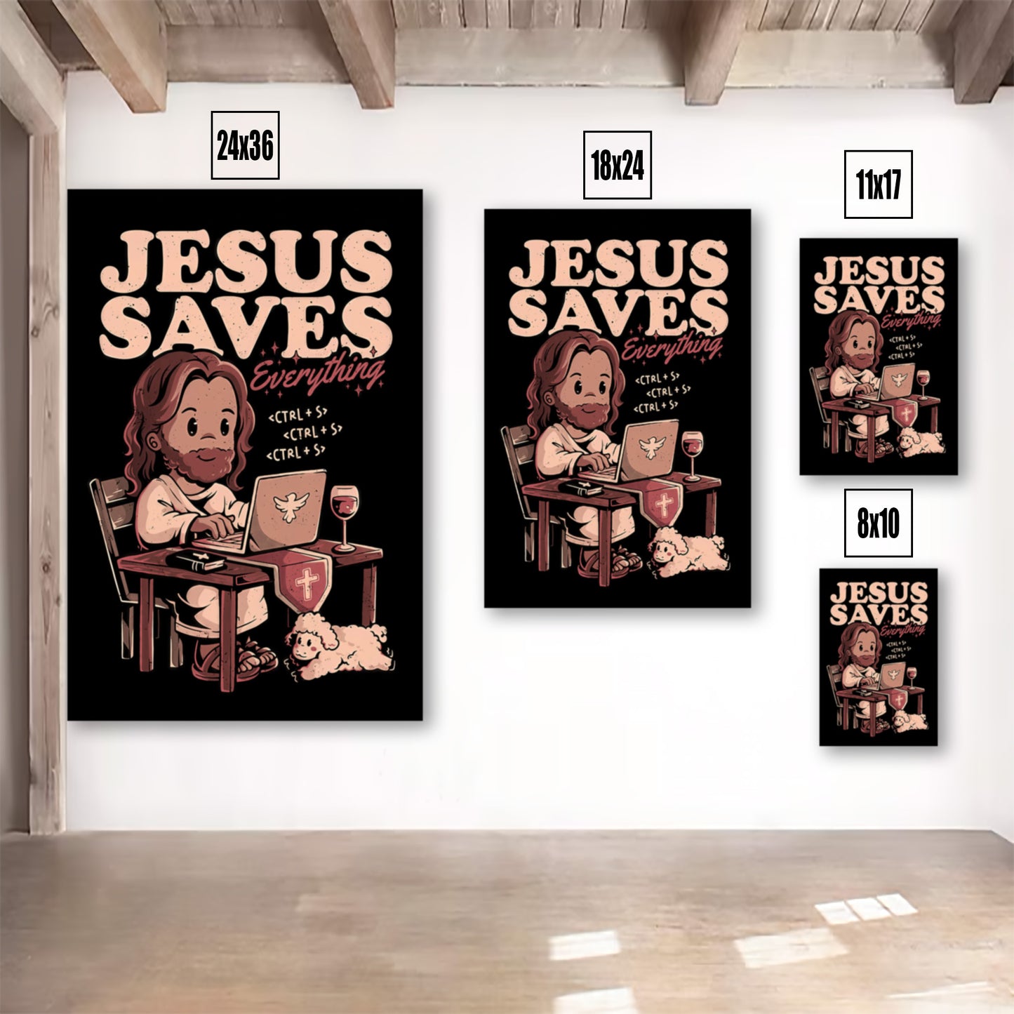 JesusSavesEverythingPosterListingImage-MultiUpVarSizeRoom