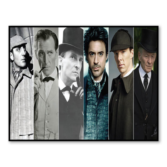 Holmes Through Time Wall Art – Ultimate Sherlock Holmes Collector’s Poster close-up of full artwork