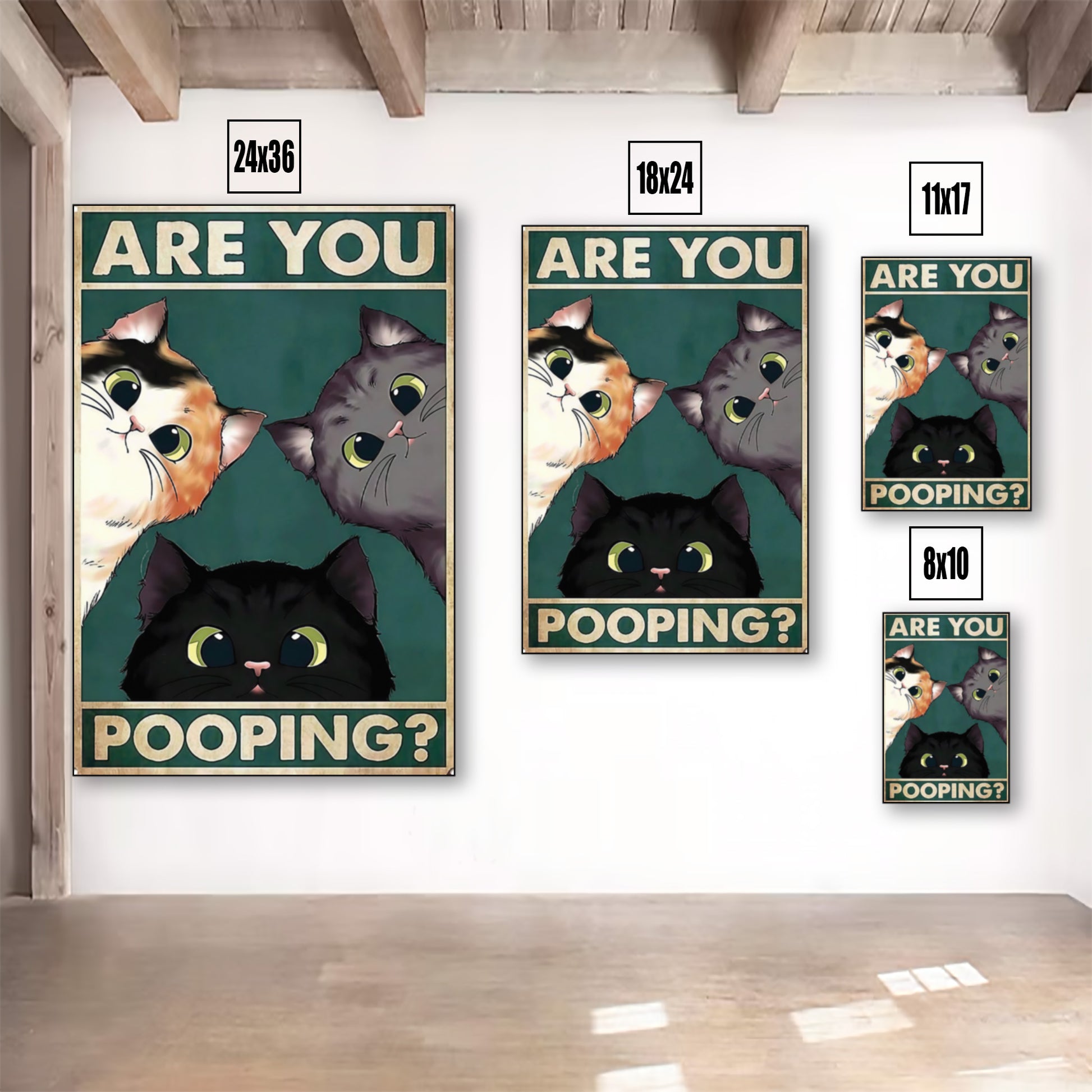AreYouPoopingCatsPosterListingImage-MultiUpVarSizeRoom